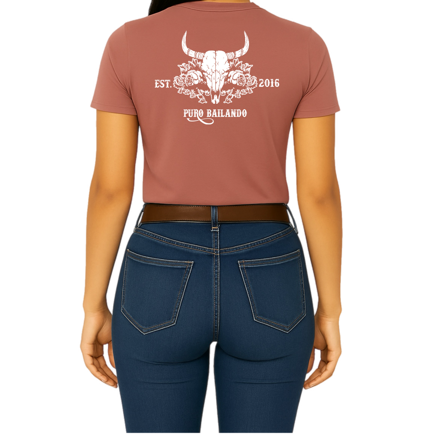 (Women’s) Puro bailando t shirt bull design