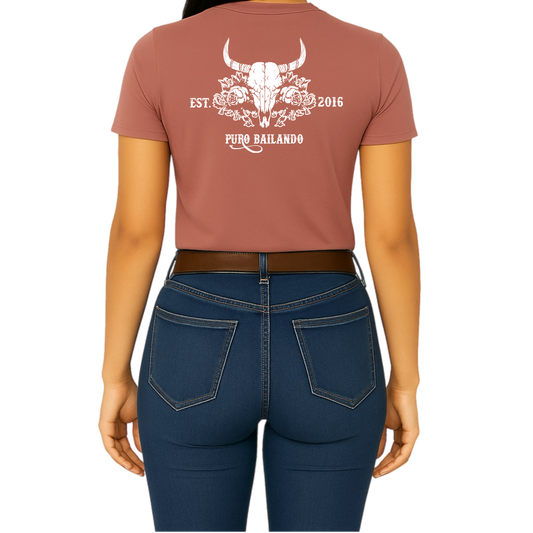 (Women’s) Puro bailando t shirt bull design